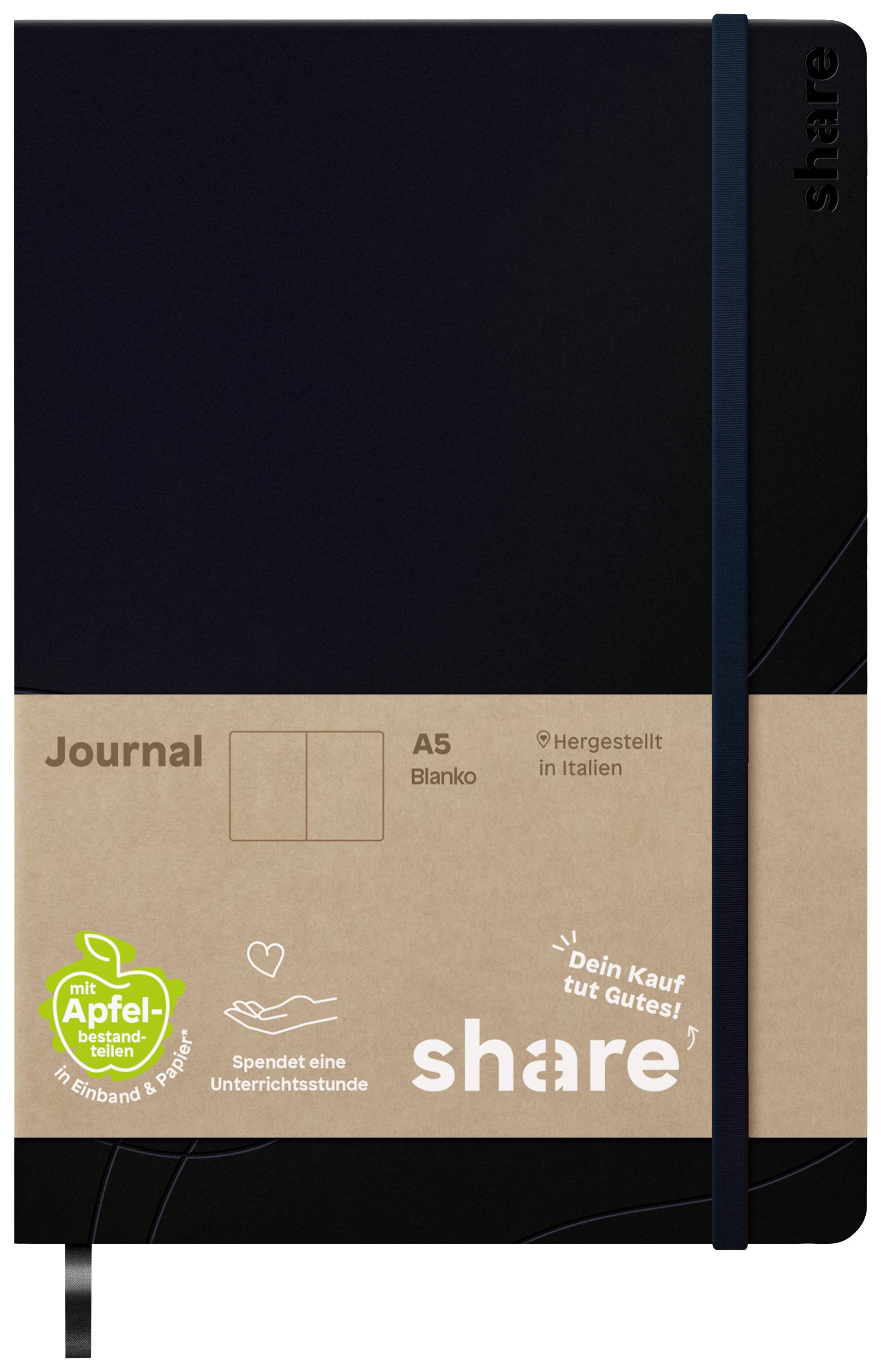 share 4-0014103 Notebook Blank Dark blue No. of sheets: 192 A5