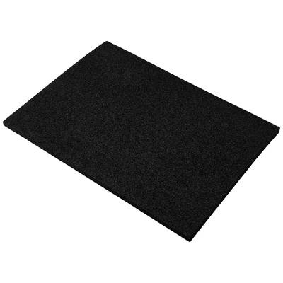 A rectangular black foam pad, potentially suitable for sound insulation or as a protective underlay.