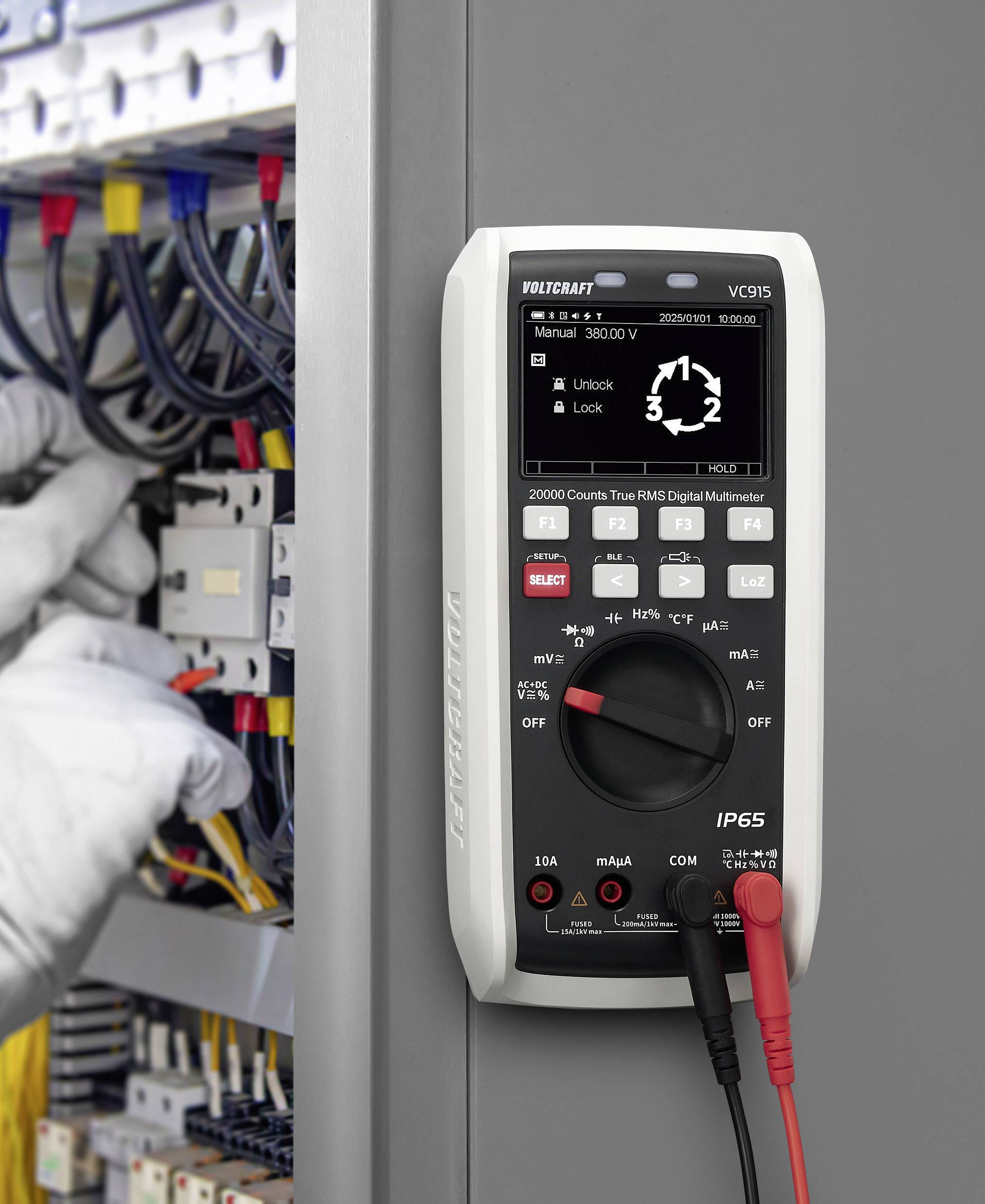 VOLTCRAFT VC915 Handheld multimeter Calibrated to (ISO standards) Digital CAT III 1000 V, CAT IV 1000 V Display (counts)-7