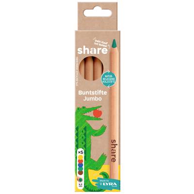 share Crayon triangular 4-0002-5 Red, Blue, Green, Brown 1 Set