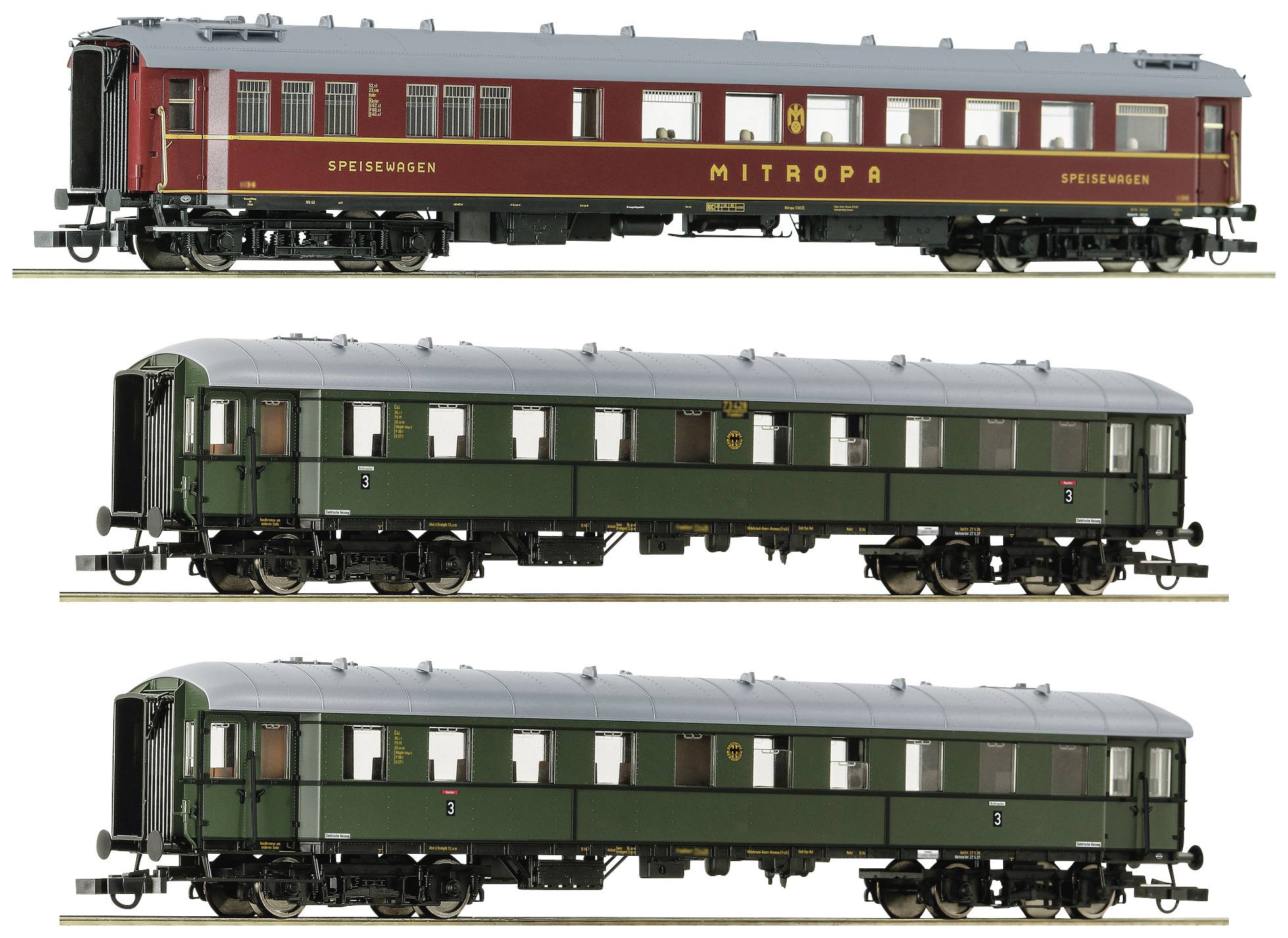 Image of Roco 6200057 H0 3-piece set 2: Zwickau tradition train of DR WR4ue, 3. Class C4ue