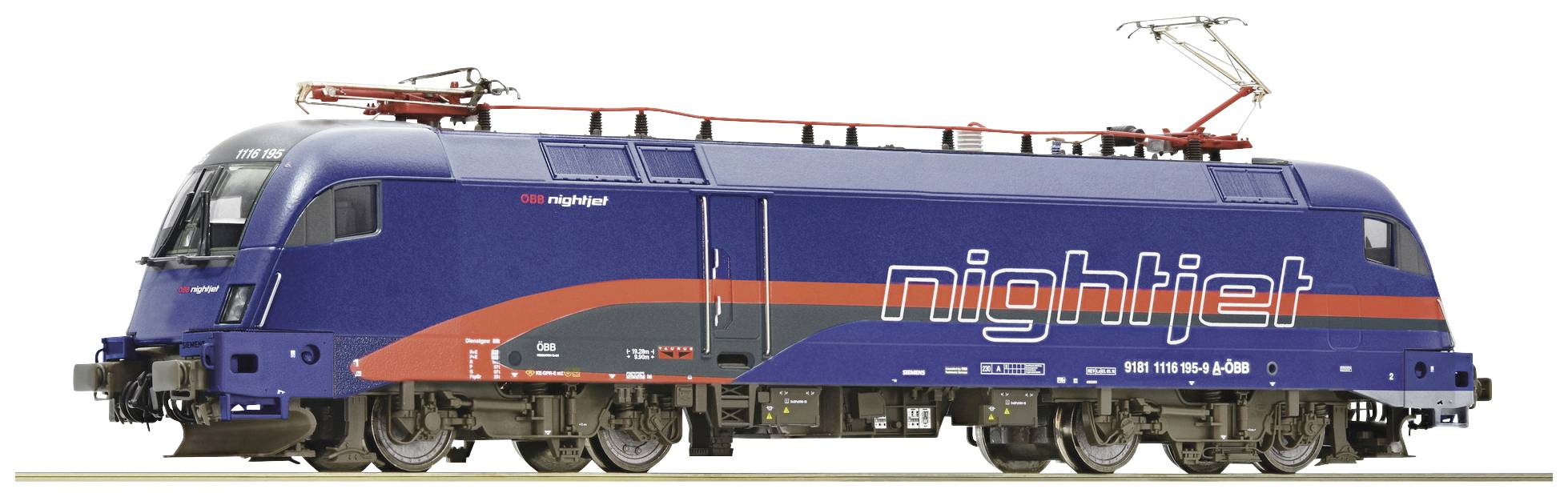 Image of Roco 70496 H0 E-Loc 1116 195-9 Nightjet of OeBB