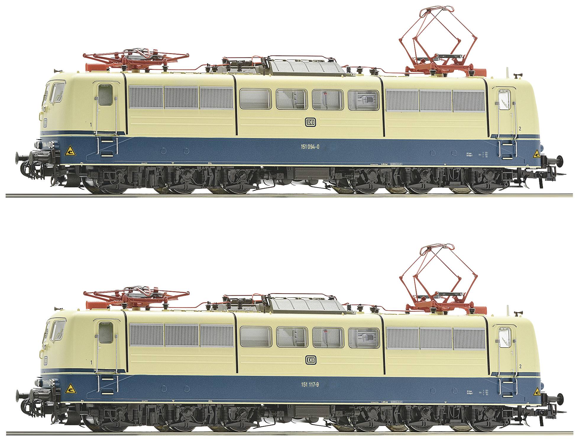 Image of Roco 70407 H0 set of 2 E-Loc 151 094-0 and 151 117-9 of DB