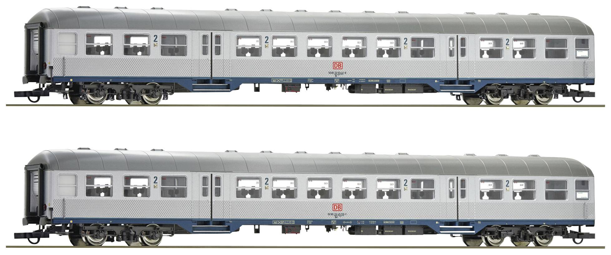 Roco 6200035 H0 2-piece set 2: Commuter carriage of DB AG 2. Class Bn 719, 2. Class BNR 725