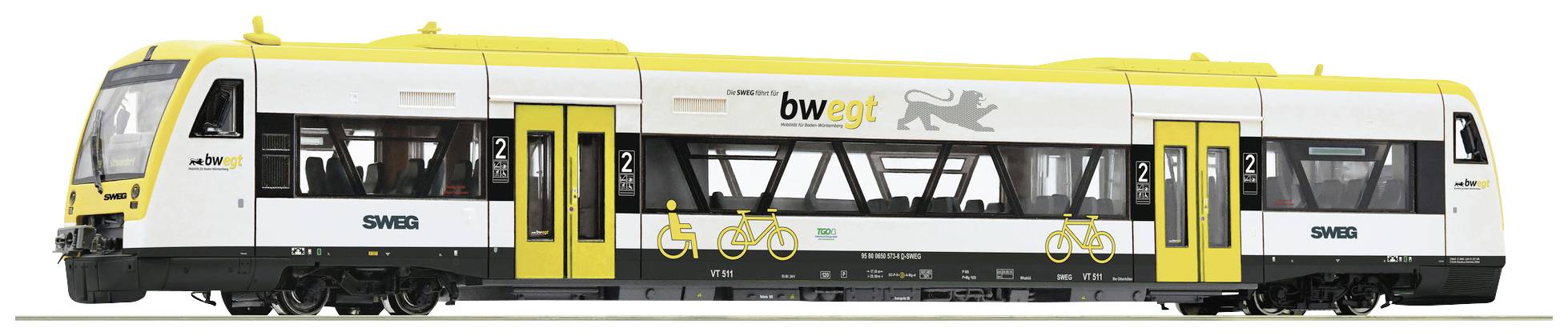 Roco 7700006 H0 diesel rail car series 650 of SWEG