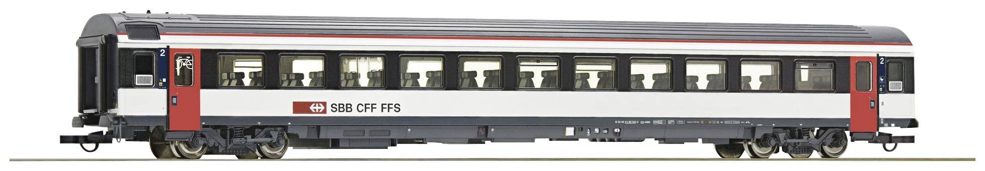 Roco 74477 H0 Passenger wagon 2. Class of SBB EW-IV 2. Class, B, changed operating number