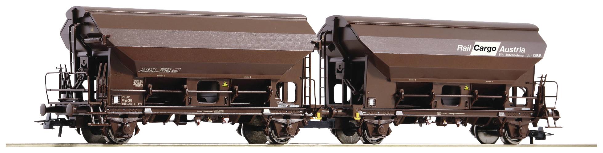 Image of Roco 76022 H0 Pivot roof car double unit of the Austrian Federal Railways