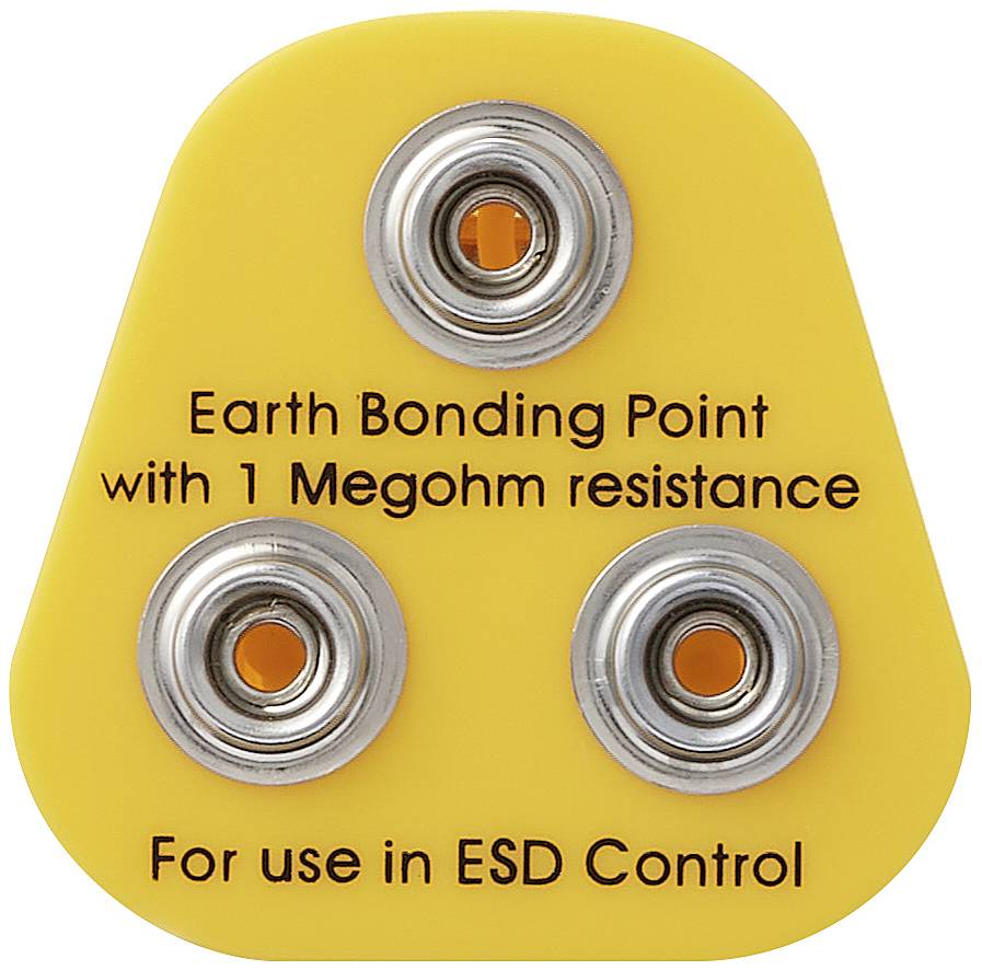 TRU COMPONENTS TC-12351668 ESD German earthing plug 3x push button connection 1 pc(s)-2