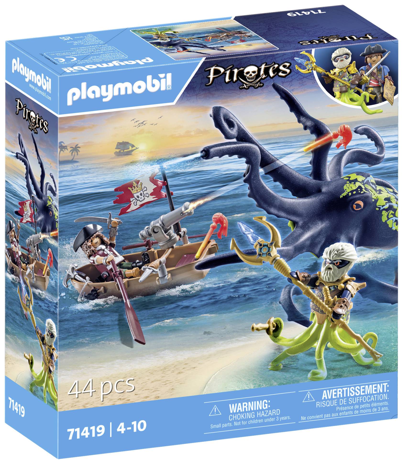 Image of Playmobil® Pirates Fight against the giant octopus 71419