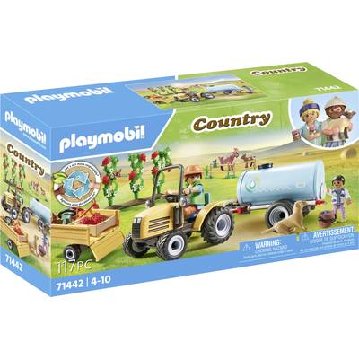 Image of Playmobil® Country Tractor with trailer and water tank 71442