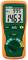 Measuring instrument for resistance measurement in megaohms, digital display showing '995' and '1463 MΩ', control knob set to 'TEST', yellow-green-orange casing.