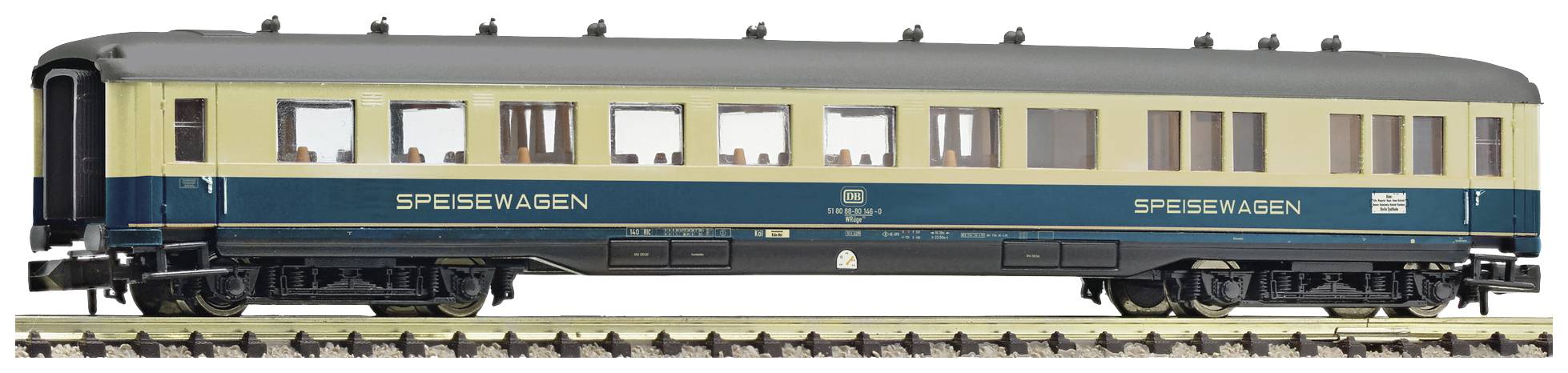 Fleischmann 6260038 N Skirting dining car of DB Dining car, WRuegh