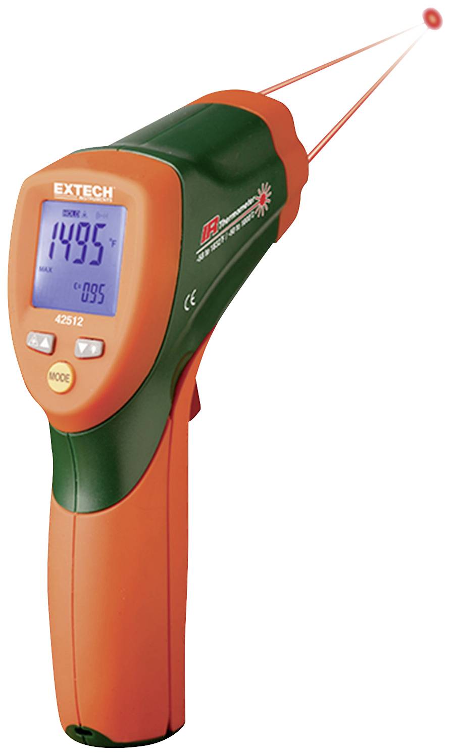 Extech 42512 IR thermometer Display (thermometer) 30:1 -50 - +1000 °C