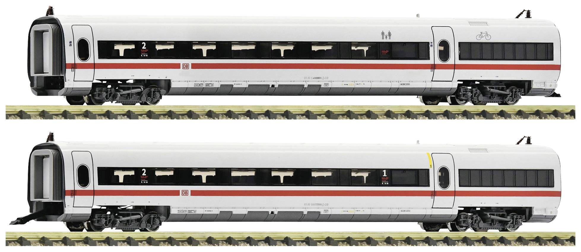Image of Fleischmann 7760007 N 1-piece set: Intermediary ICE-T (BR 411) of DB AG (1st/2nd Class ABpmz 411.1, 2. Class Bpmz 411.8
