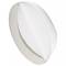 White, elliptical tablet with a convex surface, without any markings or text.