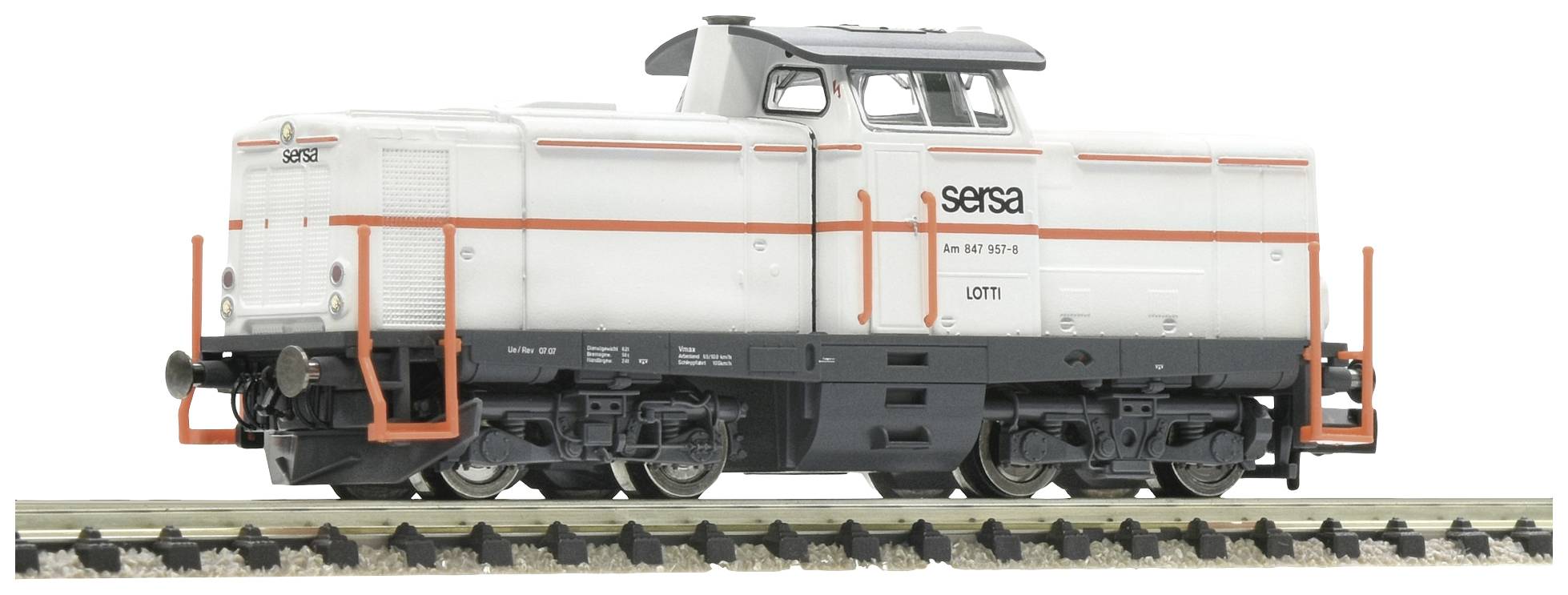 Fleischmann 721282 N diesel locomotive Am 847 957-8 from SERSA