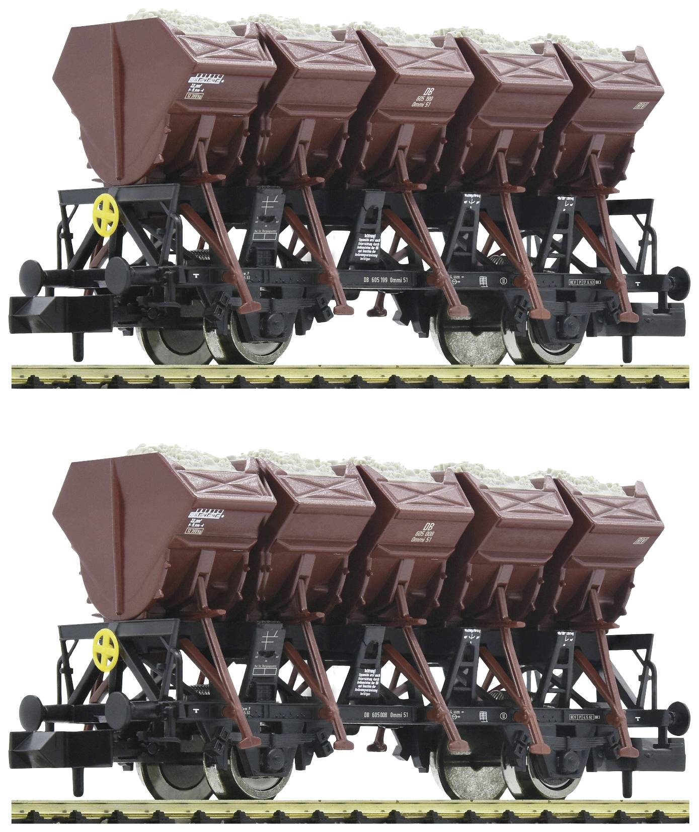 Fleischmann 6660060 N 2pc set BayWa dump wagon of DB