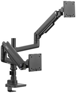 SpeaKa Professional SP-MM-980 2x Monitor mount 43,2 cm (17") - 124,5 cm (49") Black Height-adjustable, Swivelling/tiltable