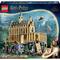 LEGO Harry Potter Hogwarts Castle Set. Showcases the Great Hall with minifigures and accessories. Recommended for children aged 10 and above.