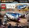 LEGO Star Wars building set with Clone Trooper minifigure and blue speeder bike depicted on a desert landscape. Set number: 75391.