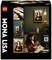 LEGO set packaging featuring an image of the 'Mona Lisa' and a person arranging LEGO bricks. QR code for soundtrack included.