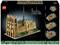 Lego model of Notre-Dame Cathedral with intricate architecture, depicted on the packaging with various views.
