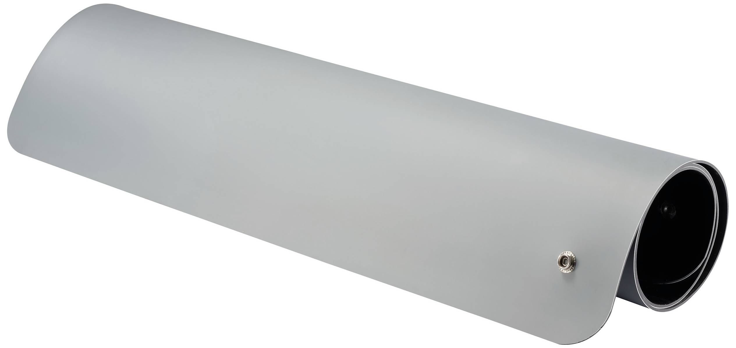 Roll of a grey protective cover with a press-stud fastening, for use in technical or industrial applications.