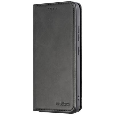 Black smartphone case by Renkforce, closed, with visible volume buttons on the side.