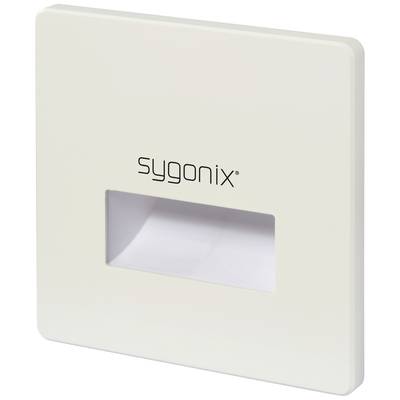 Beige socket or switch cover by Sygonix with a rectangular cut-out in the centre.
