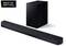 A black soundbar with accompanying subwoofer. 'Made for Germany' is written in the top left corner.