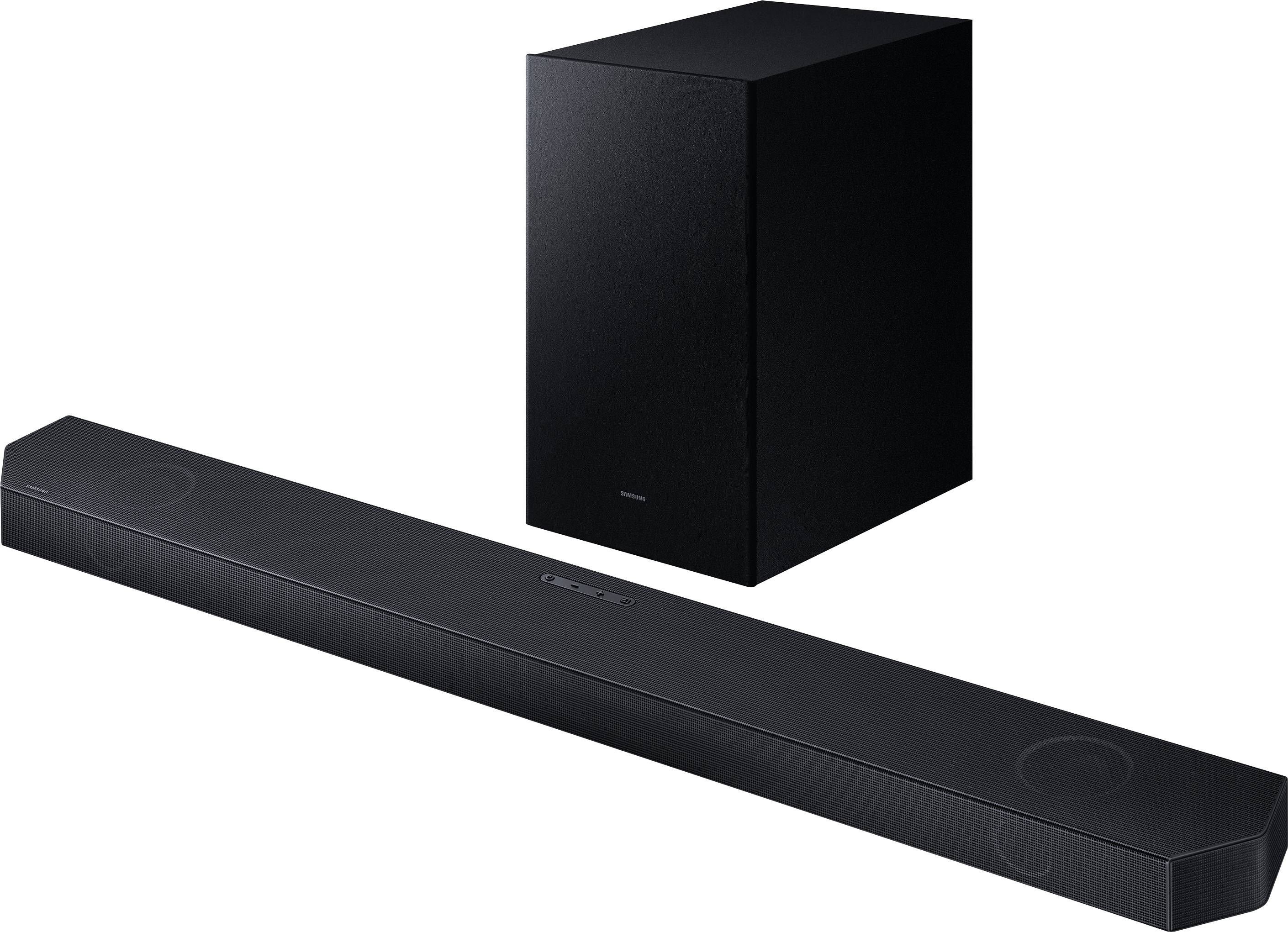 Samsung Q-Soundbar HW-Q710GD Surround system Black Dolby Atmos, Bluetooth, High-res audio, Wi-Fi, Wall brackets, Voice-controlled