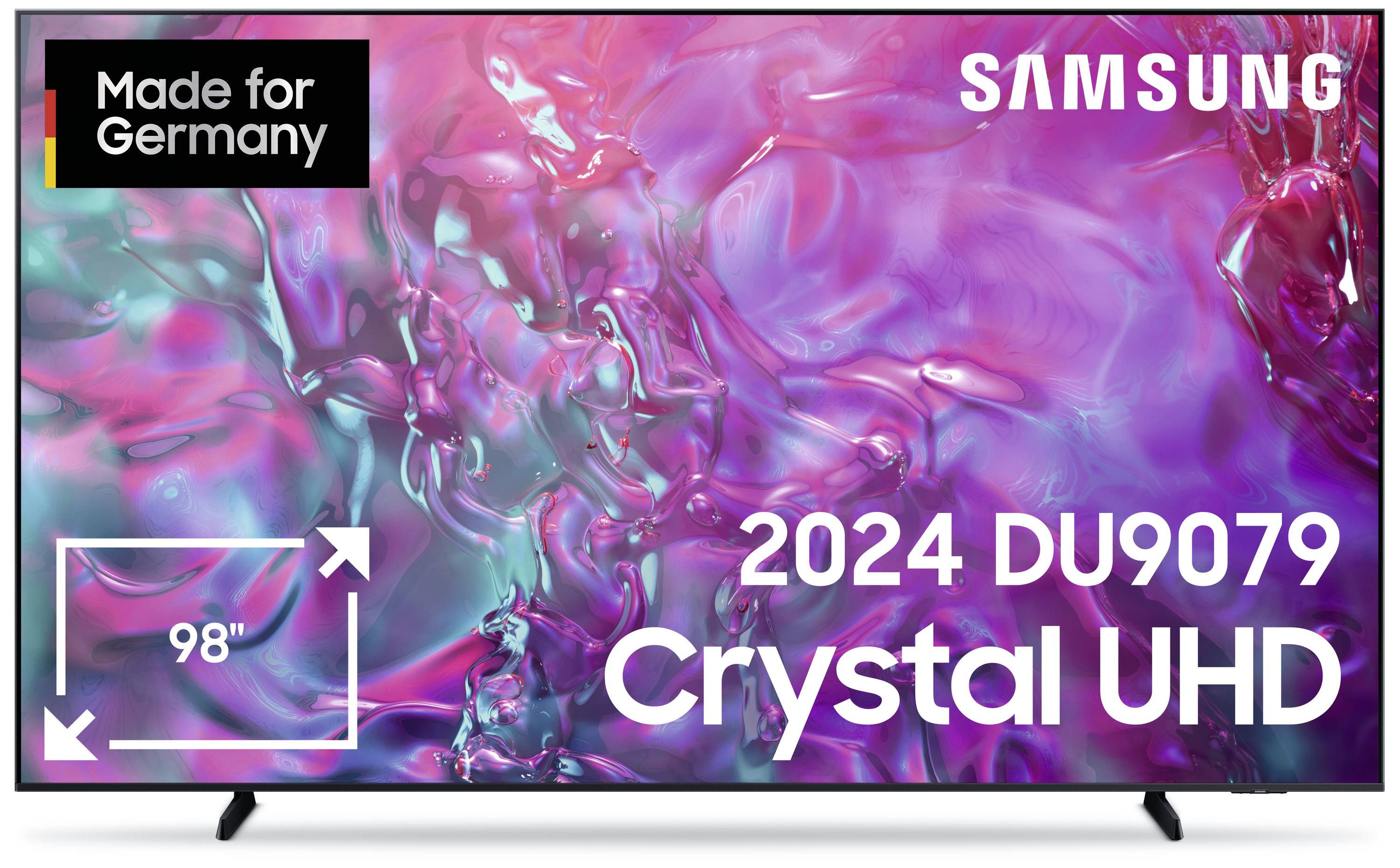 Samsung GU98DU9079UXZG Crystal UHD 4K LED TV 249 cm 98 inch EEC F (A - G) CI+, DVB-C, DVB-T2, Wi-Fi, UHD, Smart TV Black