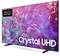 A television with a shimmering, abstract colour background. Text on the screen: 'Made for Germany Crystal UHD'.