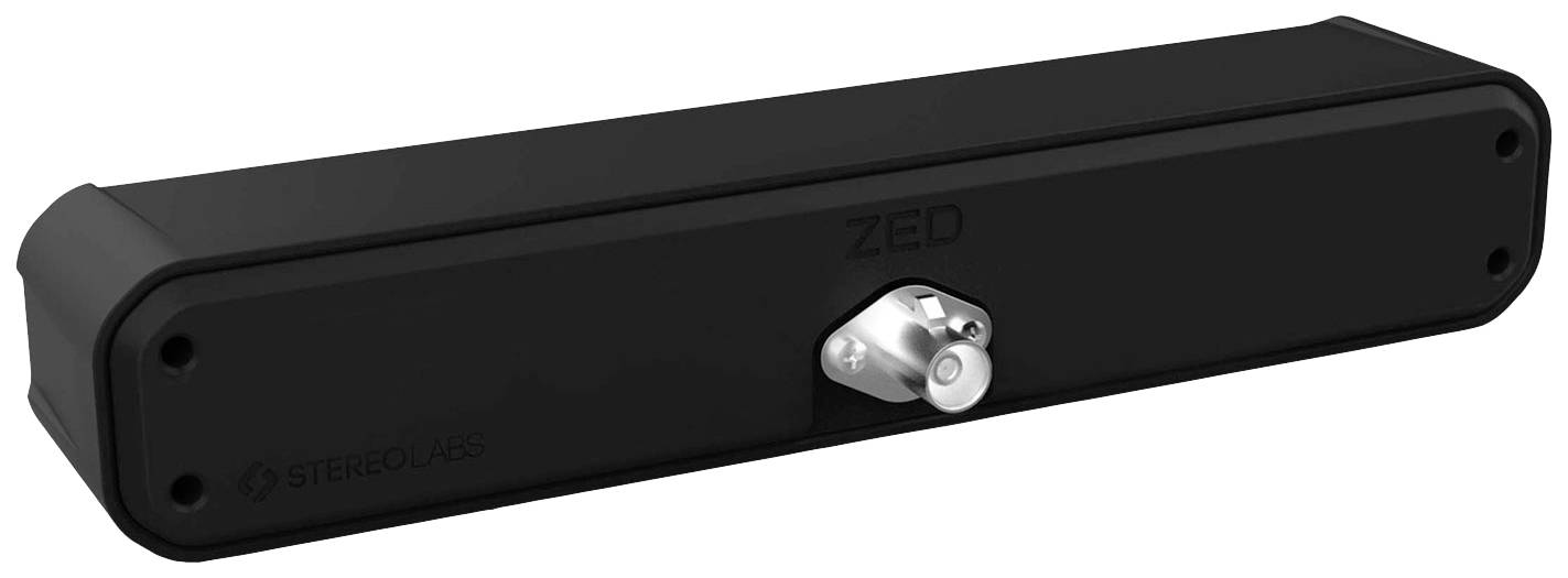 Black, rectangular device with a metallic component in the centre. 'ZED' inscription visible.
