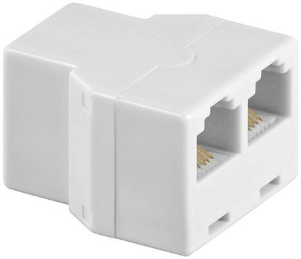 Goobay ISDN Adapter [1x RJ12 socket - 2x RJ12 socket]  White