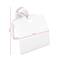 'Toilet roll holder, silver-coloured, 12.8 cm high and 14 cm wide. Wall-mounted with modern design.'