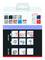 'Product packaging with usage instructions. Top: suitable for certain surfaces, not suitable for PE, PTFE, PP. Bottom: step-by-step guide for application and removal.'