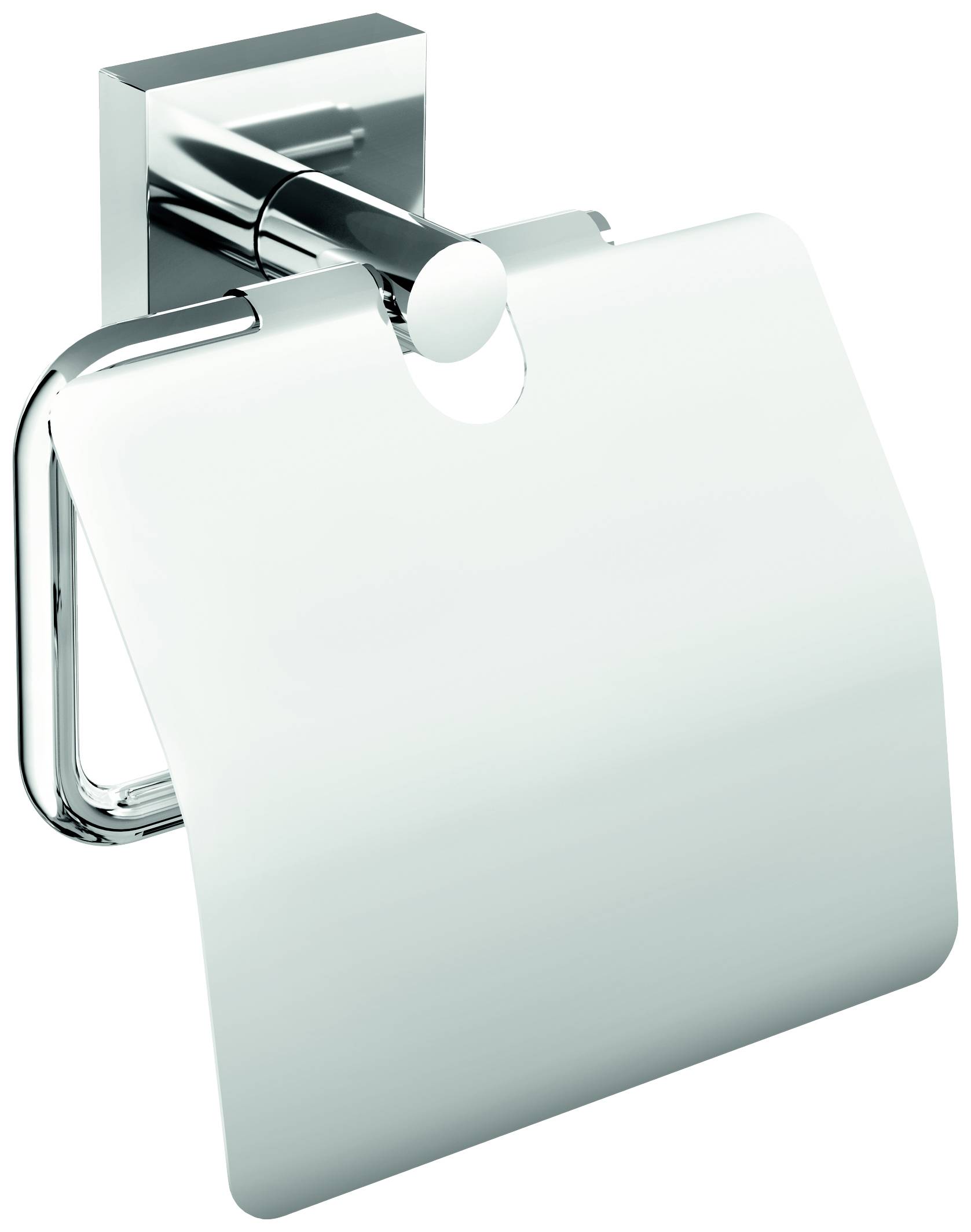 tesa EKKRO Toilet roll holder with cover Adhesive Chrome 1 pc(s)