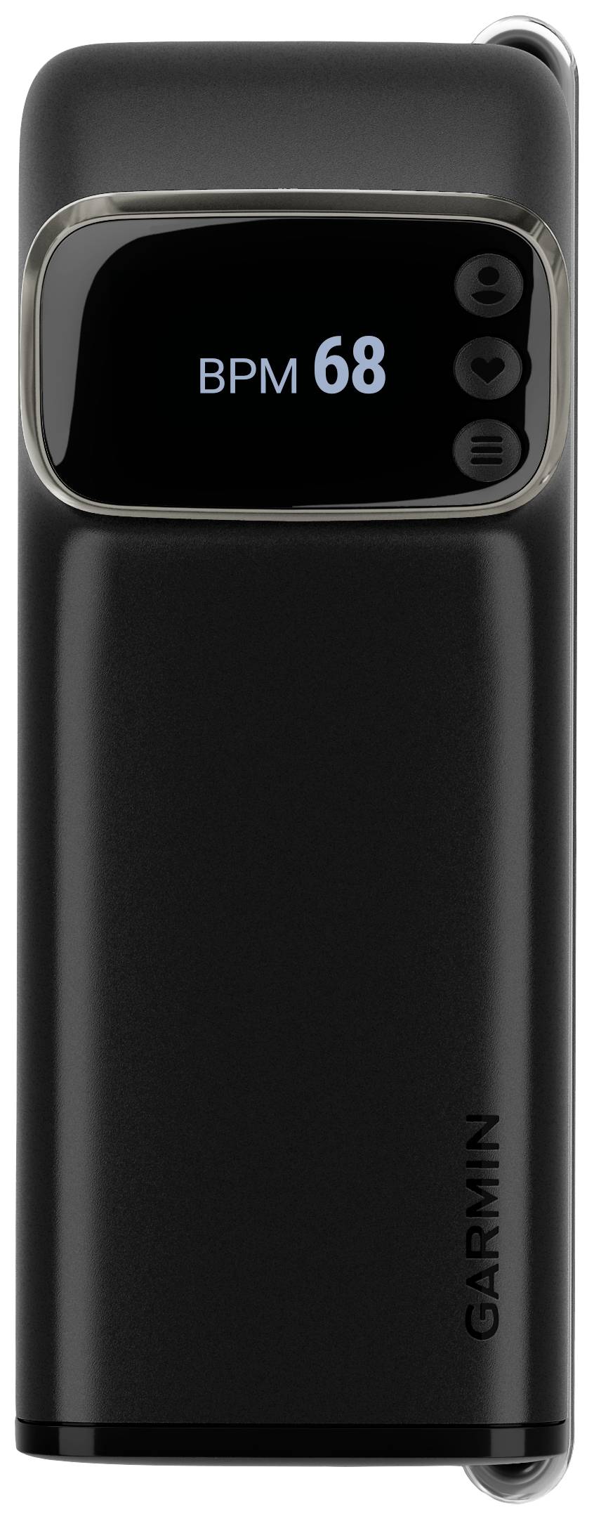 A black electronic device with a display shows 'BPM 68'.