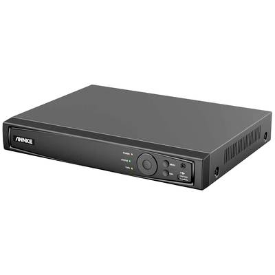 Black ANNKE DVR device with indicator lights and connections, used for video surveillance.