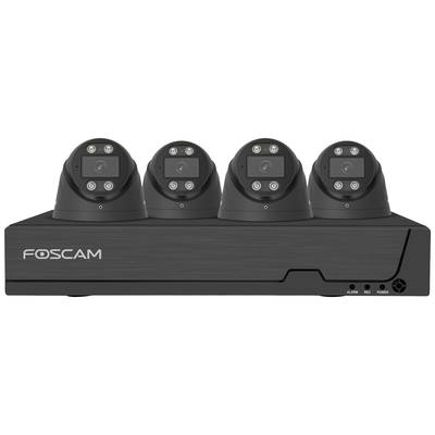 Foscam  FN9108E-T4-2T black LAN IP-CCTV camera set 8-channel incl. 4 cameras 3840 x 2160 p  