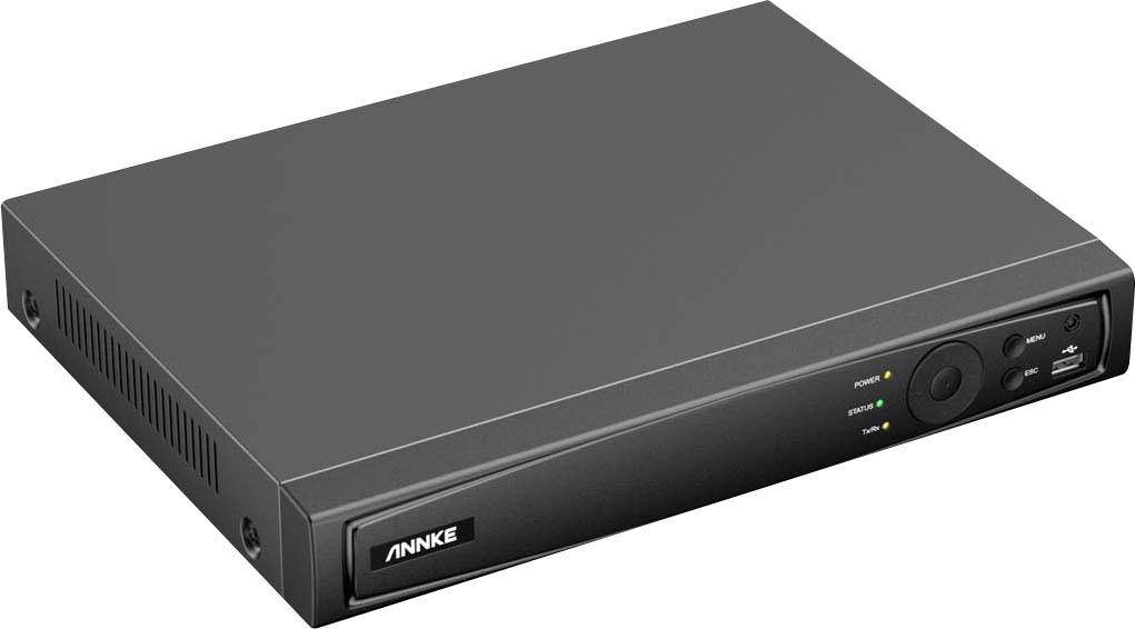 A black video recorder with four LED indicators on the front. The 'ANNKE' logo is located on the left side.