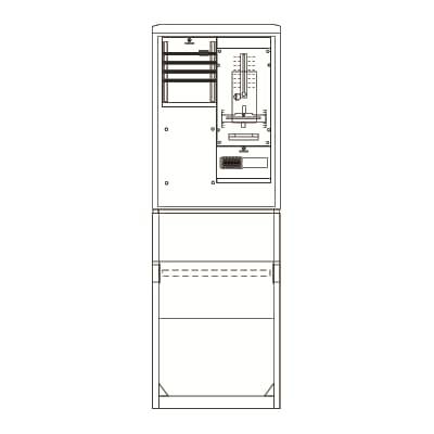 Striebel & John 2CPX043774R9999 SZ2824E Switchboard cabinet (complete) Semi-recessed No. of rows = 0 Content 1 pc(s)