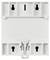 White multi-socket extension with three socket outlets for different plug types, designed for flexible power supply in indoor spaces.