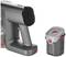 Cordless handheld vacuum cleaner without battery, device with handle on the left, removable battery on the right. Ideal for flexible cleaning.