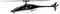Black and white model helicopter with a sleek design. Three-bladed rotor and small tail rotor visible.<br><br>Translation (British English):<br><br>Black and white model helicopter with a sleek design. Three-bladed rotor and small tail rotor visible.