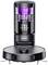 Black vacuum cleaner with a transparent container and purple filtration unit, marked with 'eureka'.