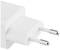 A white European two-pin plug suitable for electronic devices such as smartphones and tablets.