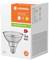 Packaging of a LEDVANCE PAR30 75W Dimmable LED Lamp with E27 Bayonet Cap. Energy Rating G, 633 Lumens, 2700K Colour Temperature.