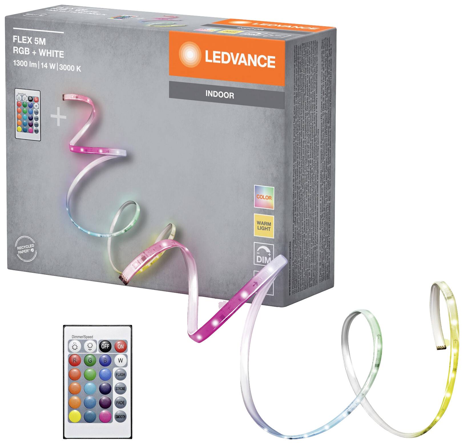 LEDVANCE FLEX 5M RGB 4099854095443 LED strip basic set 230 V 5000 mm Warm white 1 pc(s)